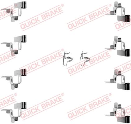 QUICK BRAKE priedų komplektas, diskinių stabdžių trinkelės 109-1191